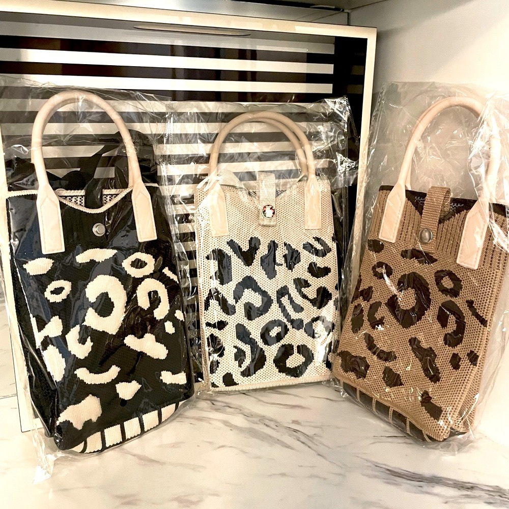 Knit Animal Print Pattern crossbody Bag - 1 of Your Choice